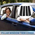 Set of 4 Door Pillar Window Trim for Toyota Tundra (2022–2023) Black