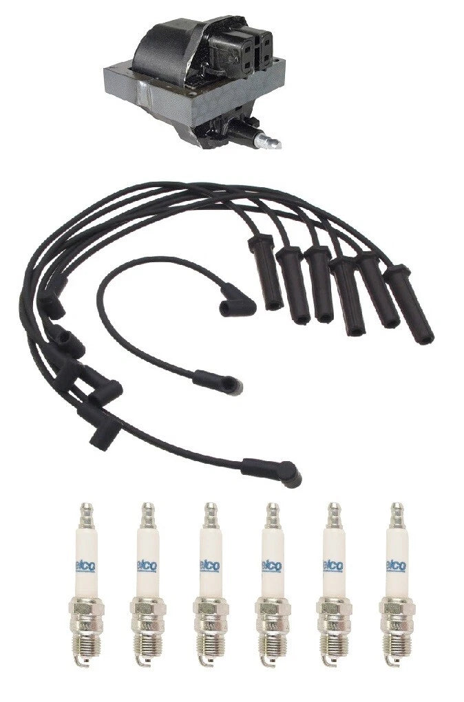 Ignition Wires & 1 Coil 6 Spark Plugs Kit for Buick Century, Chevy S10, Sonoma (1996–2005)
