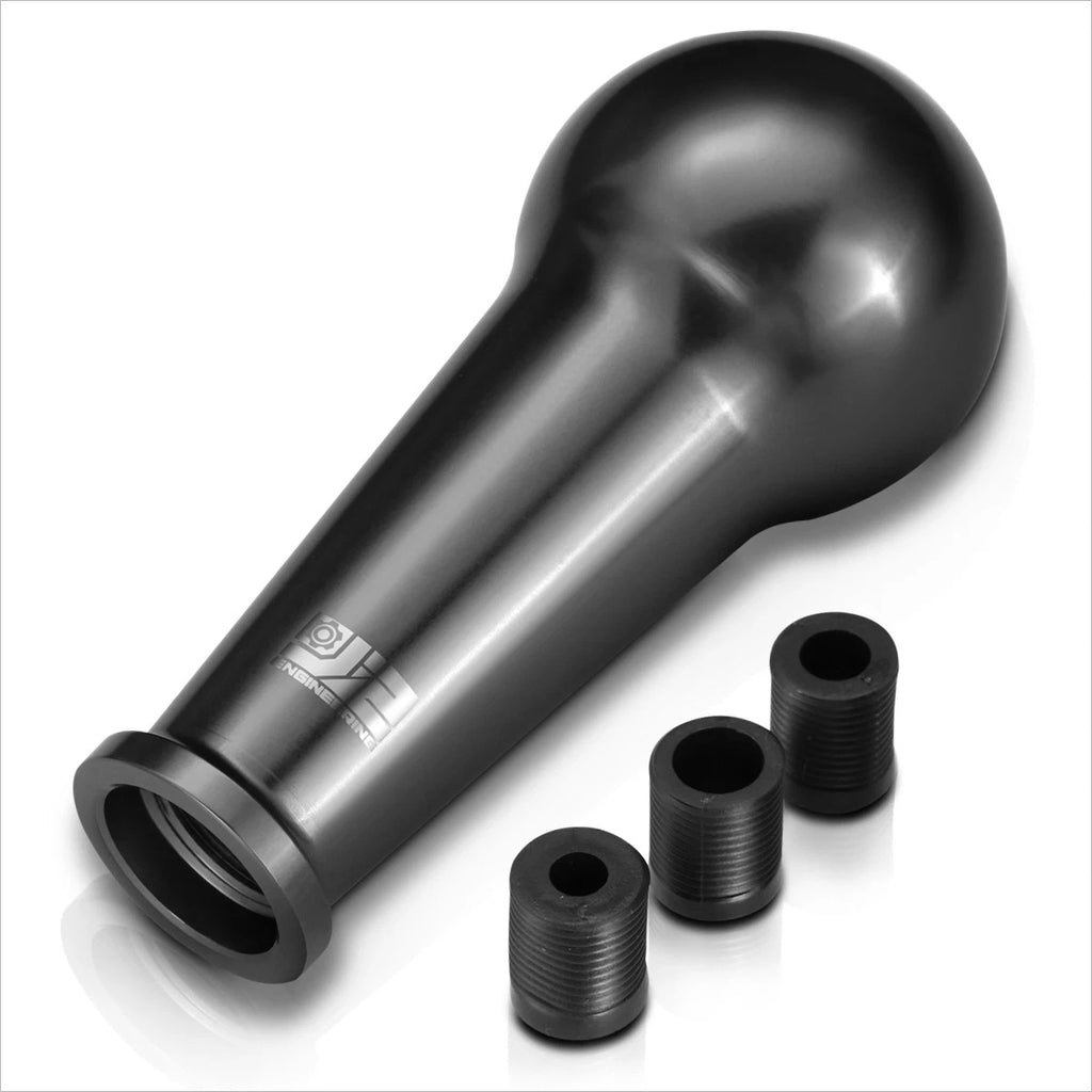 J2 Aluminum Ball Teardrop Shift Knob for 6-Speed MT (M8 M10 M12) Black