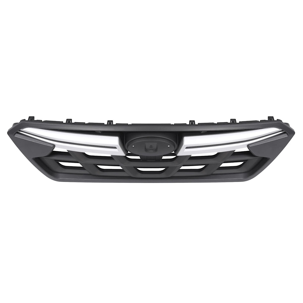 Black Front Bumper Grille Grill Chrome Trim for Subaru Crosstrek (2021-2023)