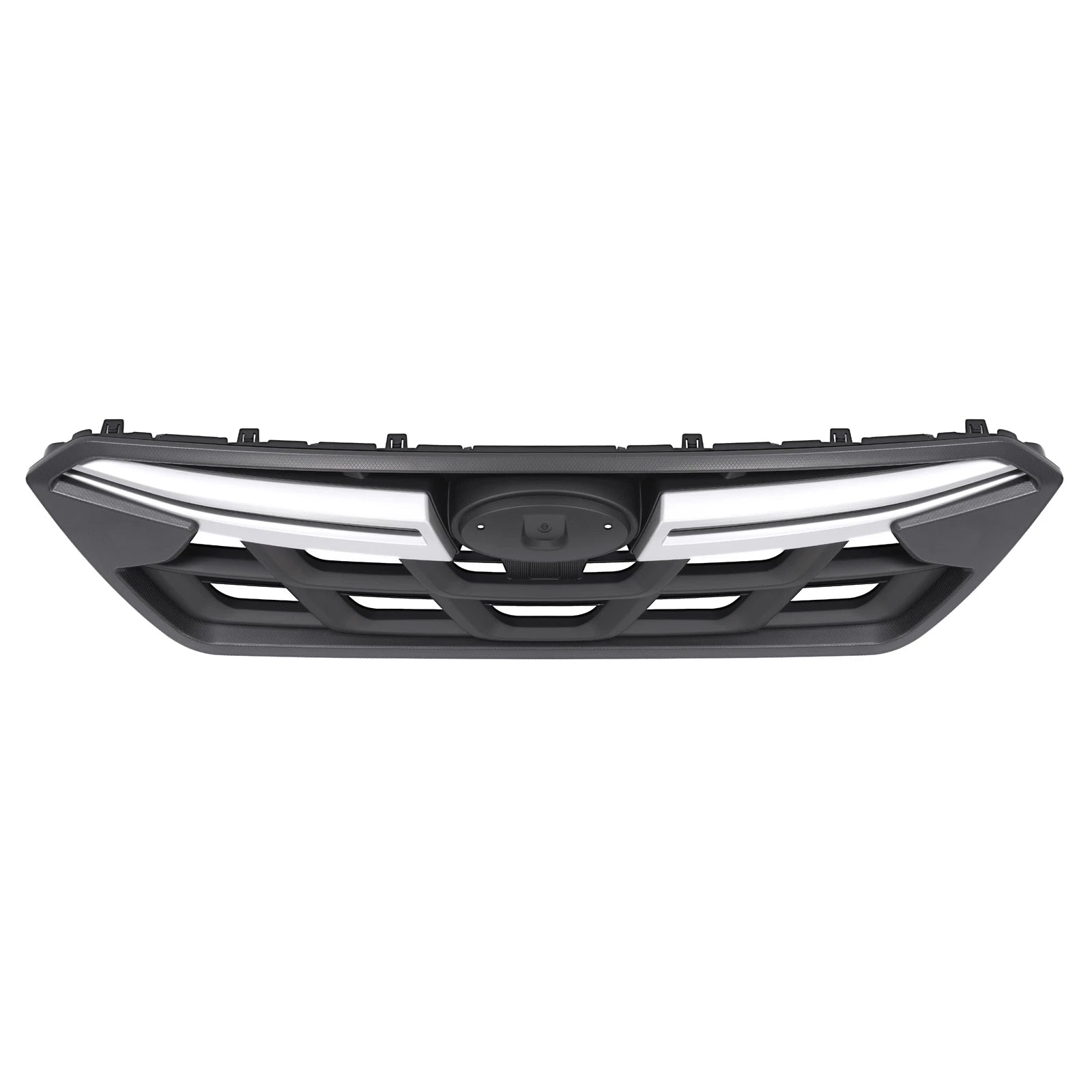 Black Front Bumper Grille Grill Chrome Trim for Subaru Crosstrek (2021-2023)