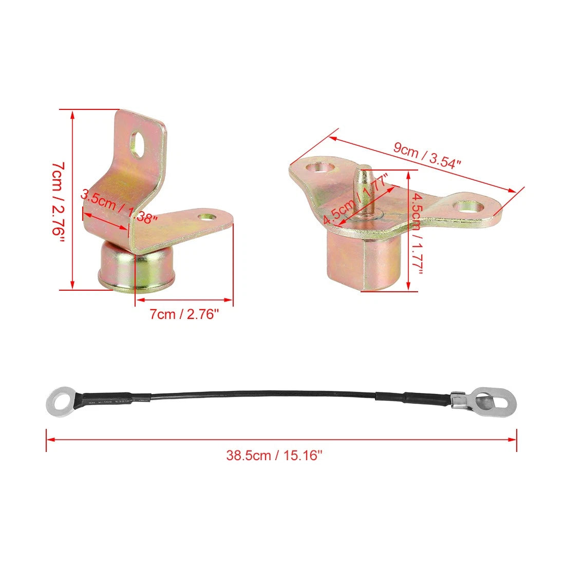 Tailgate Lift Support Cables Hinge Repair Kit for Chevy Silverado GMC Sierra 