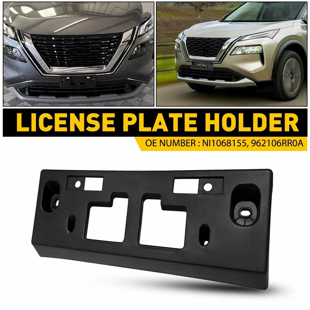 Front License Plate Tag Holder Bracket for Nissan Rogue (2021–2023)