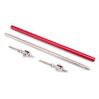 Red Adjustable Front Bumper Lip Splitter Strut Rod Tie Support Bar for Universal (2pc) (2000-2020)
