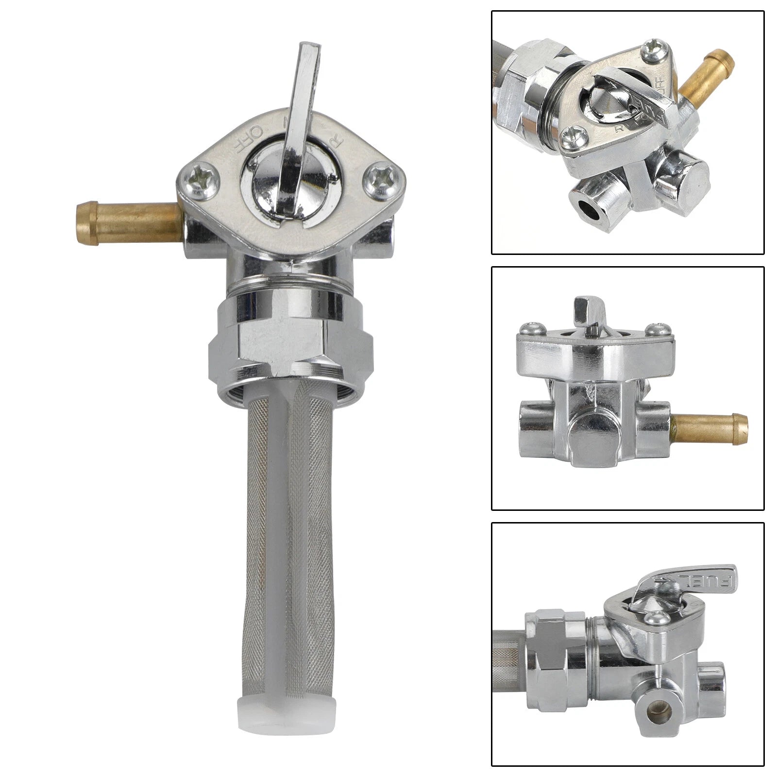 Fuel Cock Valve Petcock for Harley FLHS FLHTC FLST (1986–1990)