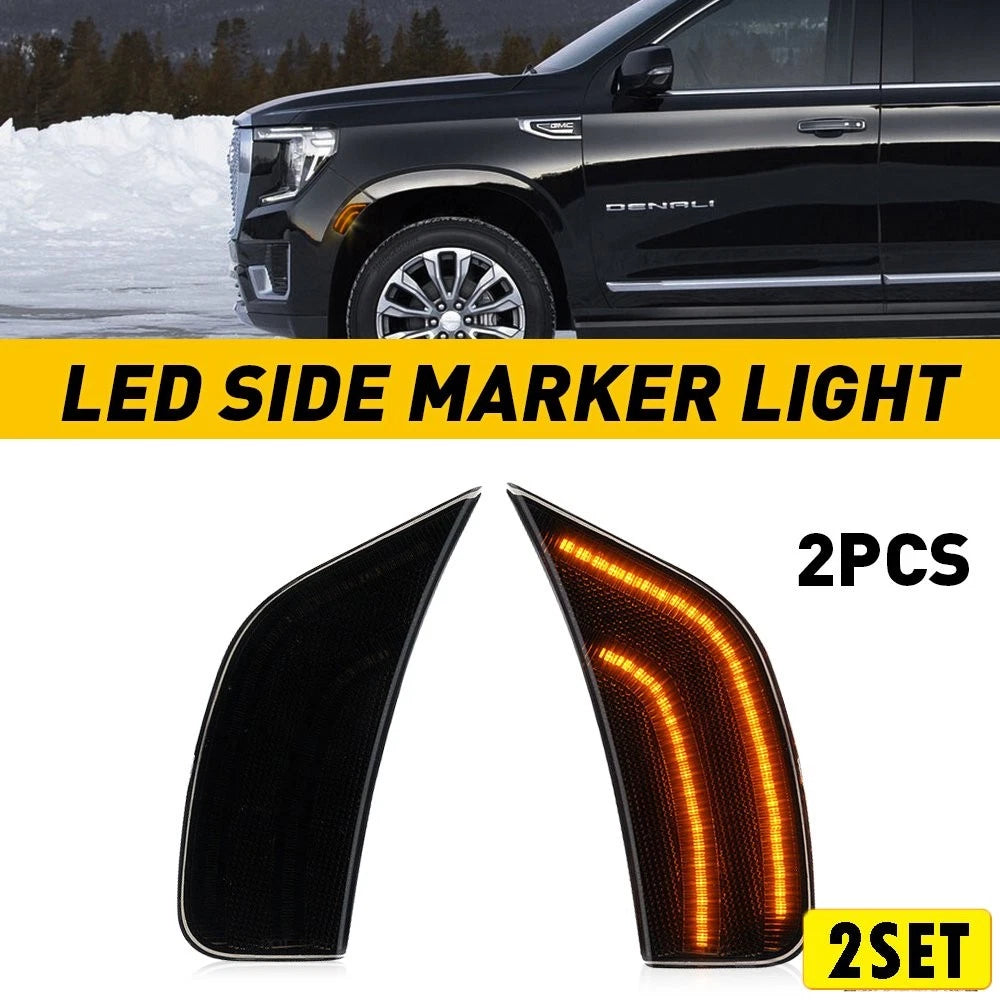 Set of 2 LED Side Marker Lamps for Cadillac Escalade Yukon (2021–2022)