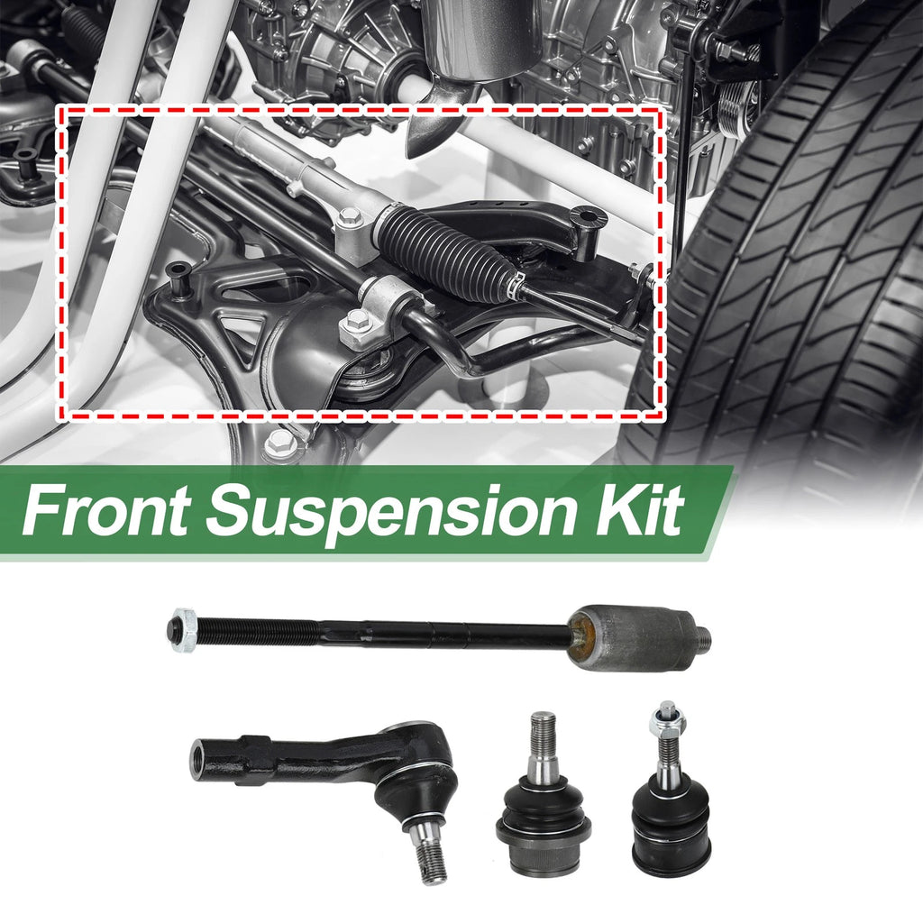 8pcs Front Suspension Kit Inner Outer Tie Rod End Ball Joint for Ford Explorer (2011–2021)
