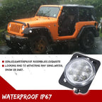 2X Clear Lens LED Side Marker Lights for Jeep Wrangler JK (2007–2018)