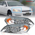Set of 2 Chrome Headlights for Chevrolet Impala Monte Carlo (2006–2013)