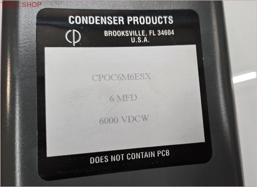 HV Capacitor 6000 VDCW for Condenser Products Corp CPOC6M6ESX