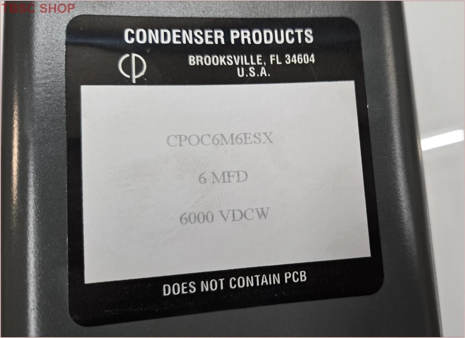 HV Capacitor 6000 VDCW for Condenser Products Corp CPOC6M6ESX