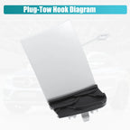 Front Bumper Tow Hook Cap for Mercedes-Benz GLE 350 (2016-2023) White