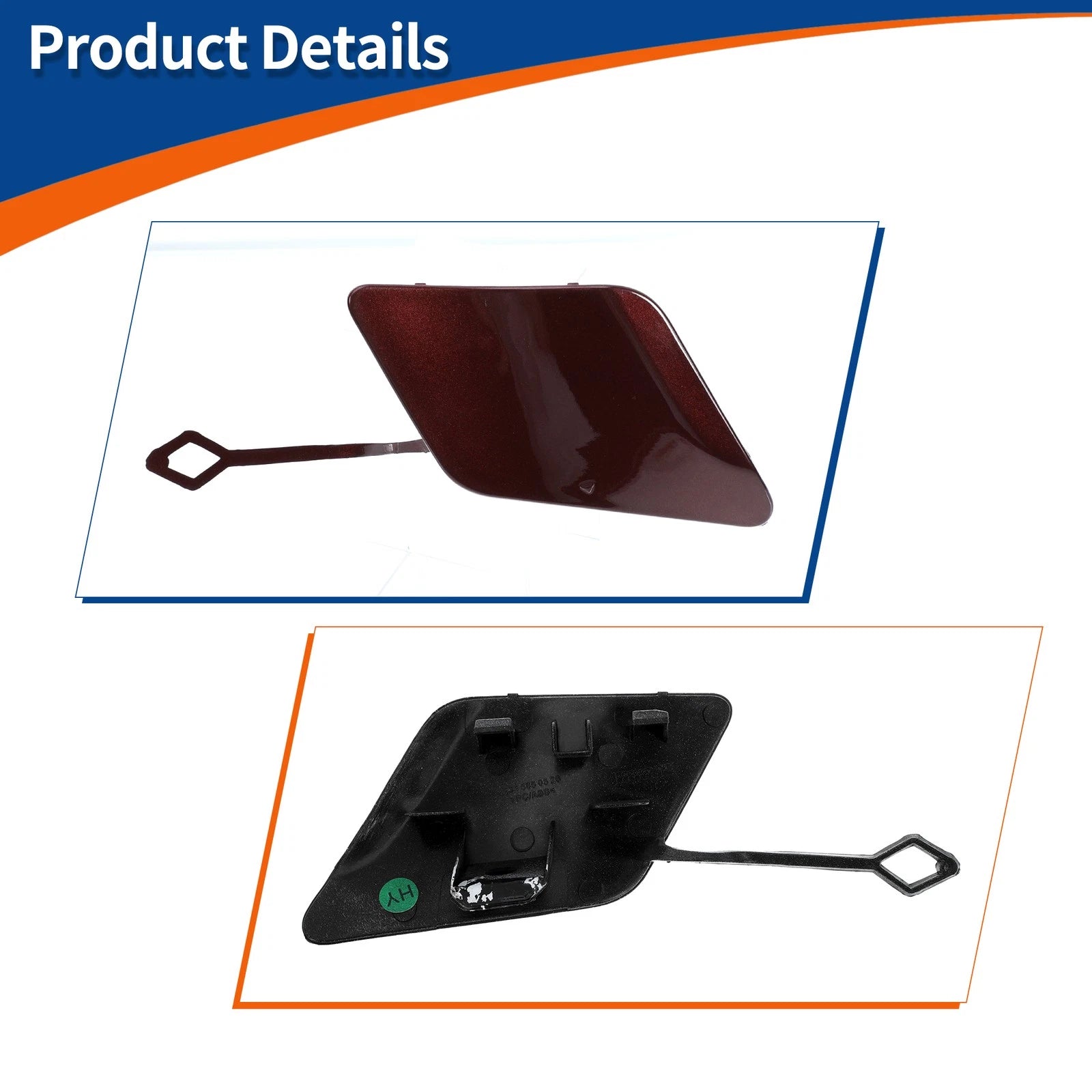 Tow Hook Cap for Mercedes-Benz C250 (2012–2015) No.A2048850526 Dark Red