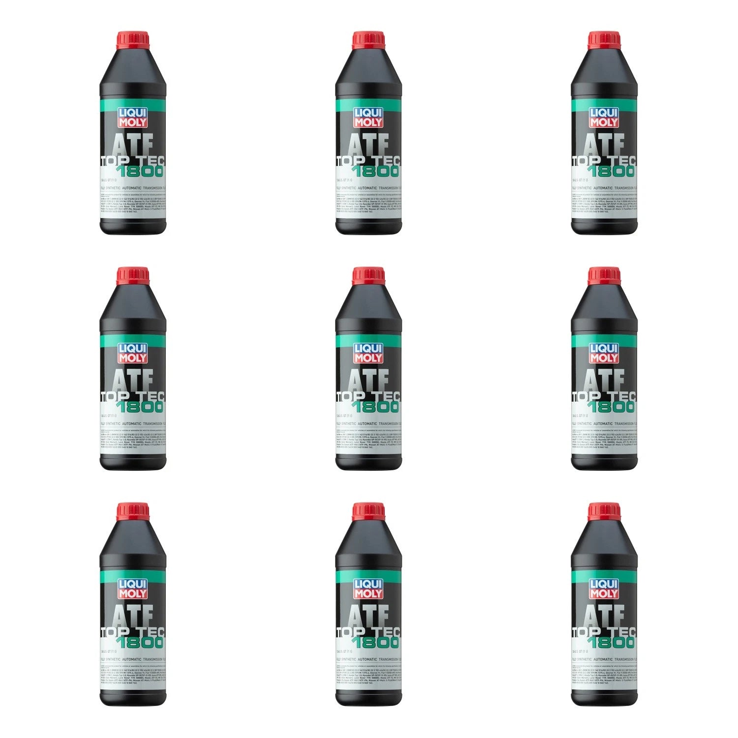 Set of 9 Liqui Moly Top Tec ATF 1800 Automatic Transmission Fluid (1L each)