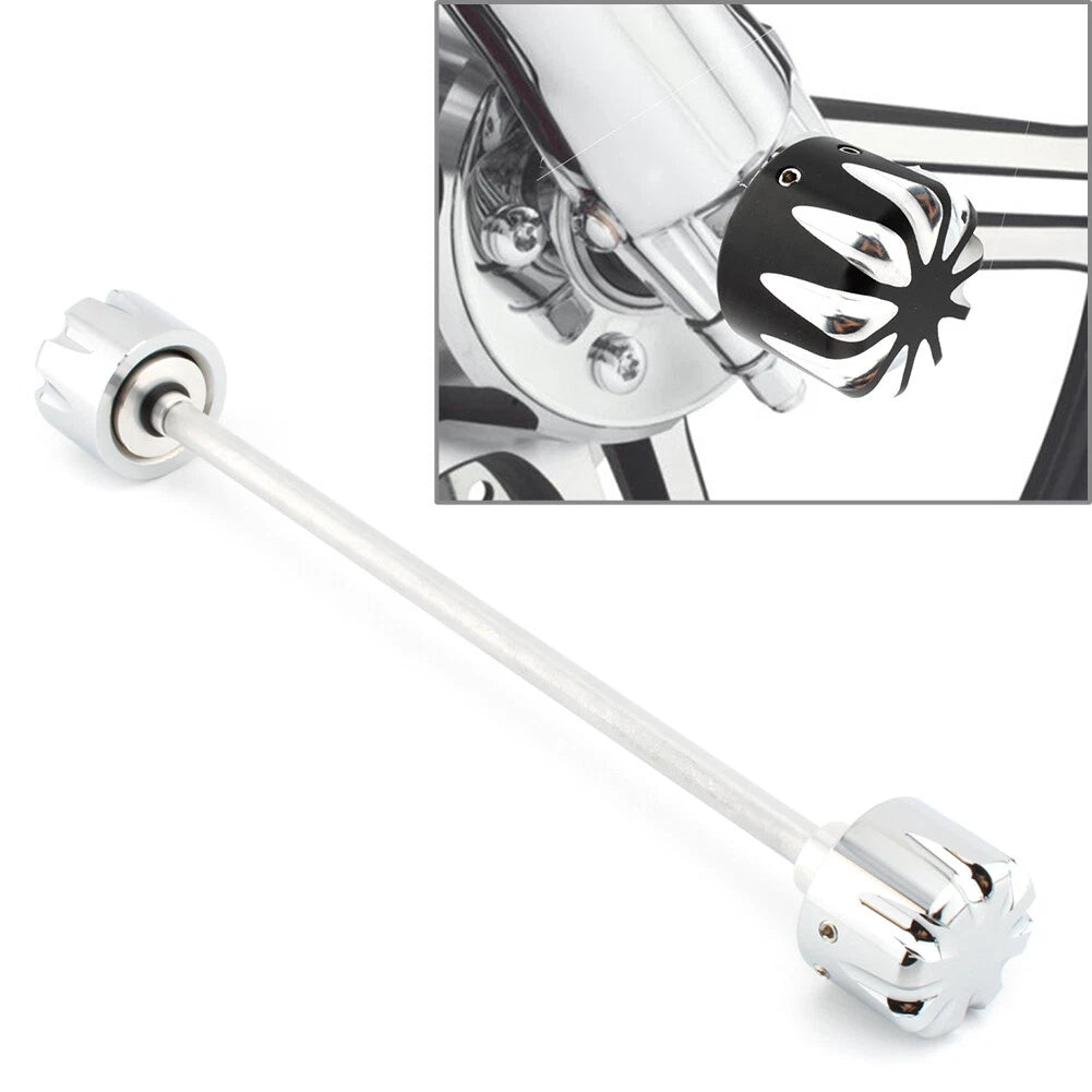Front Axle Nut Covers Caps Installation Kit for Harley