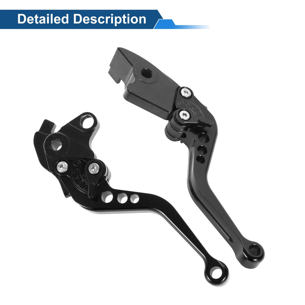 Long Brake Clutch Levers for Honda VFR1200F (2010–2014) Black 1 Pair