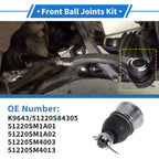 2X Front Lower Ball Joints for Honda Accord (1990–2002) No.K9643/51220S84305