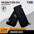 Sunvisors Cover Skin for Scion TC (2005–2010) Gray Stitch PVC Leather