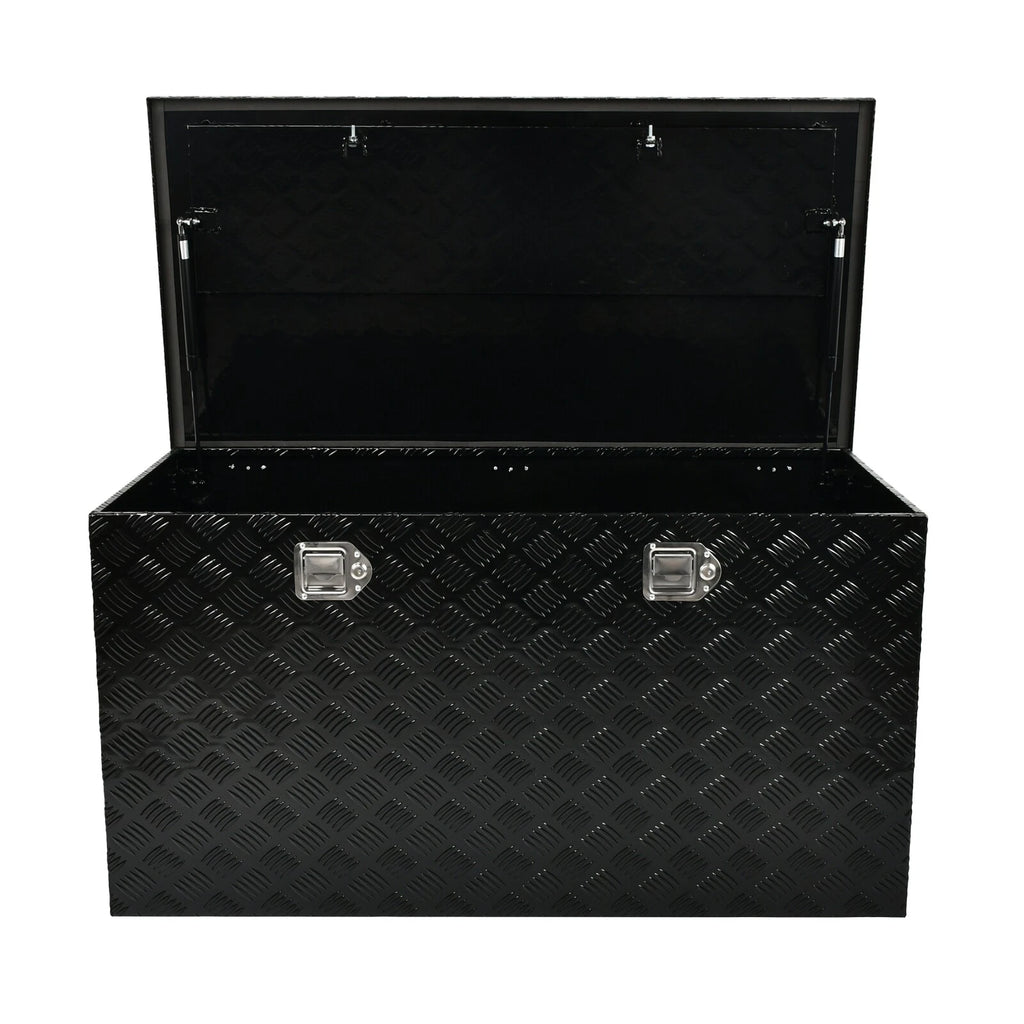 Tool Box for Pickup Truck (48"X24"X24") - Black Aluminum with Lock & Key