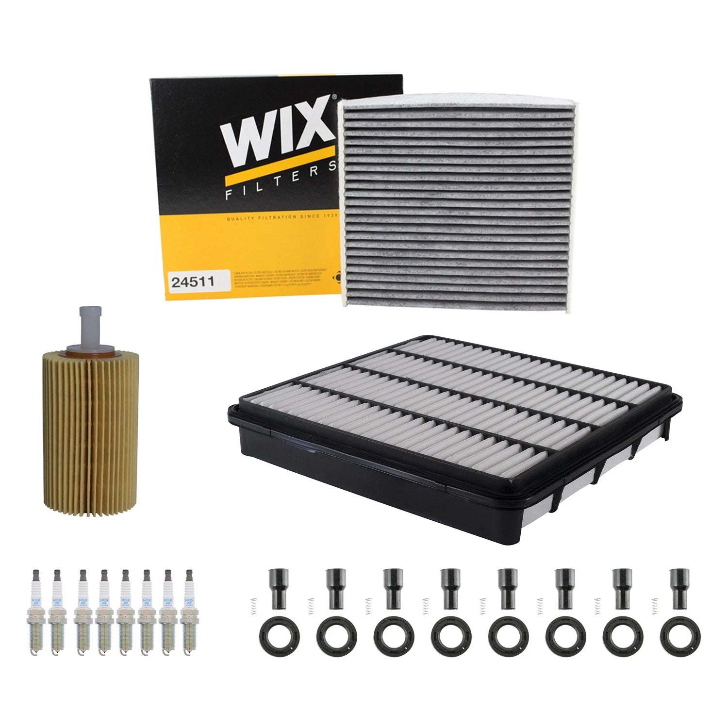 Tune Up Kit with NGK 8 Spark Plugs & Boots for Land Cruiser Tundra (2007–2021)