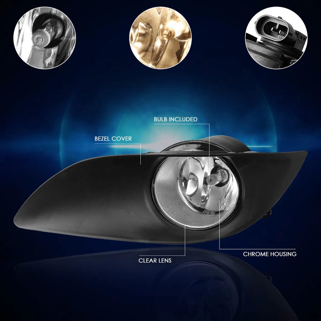 Clear Lens Front Bumper Fog Light Set for Yaris Hatchback (2009–2011)