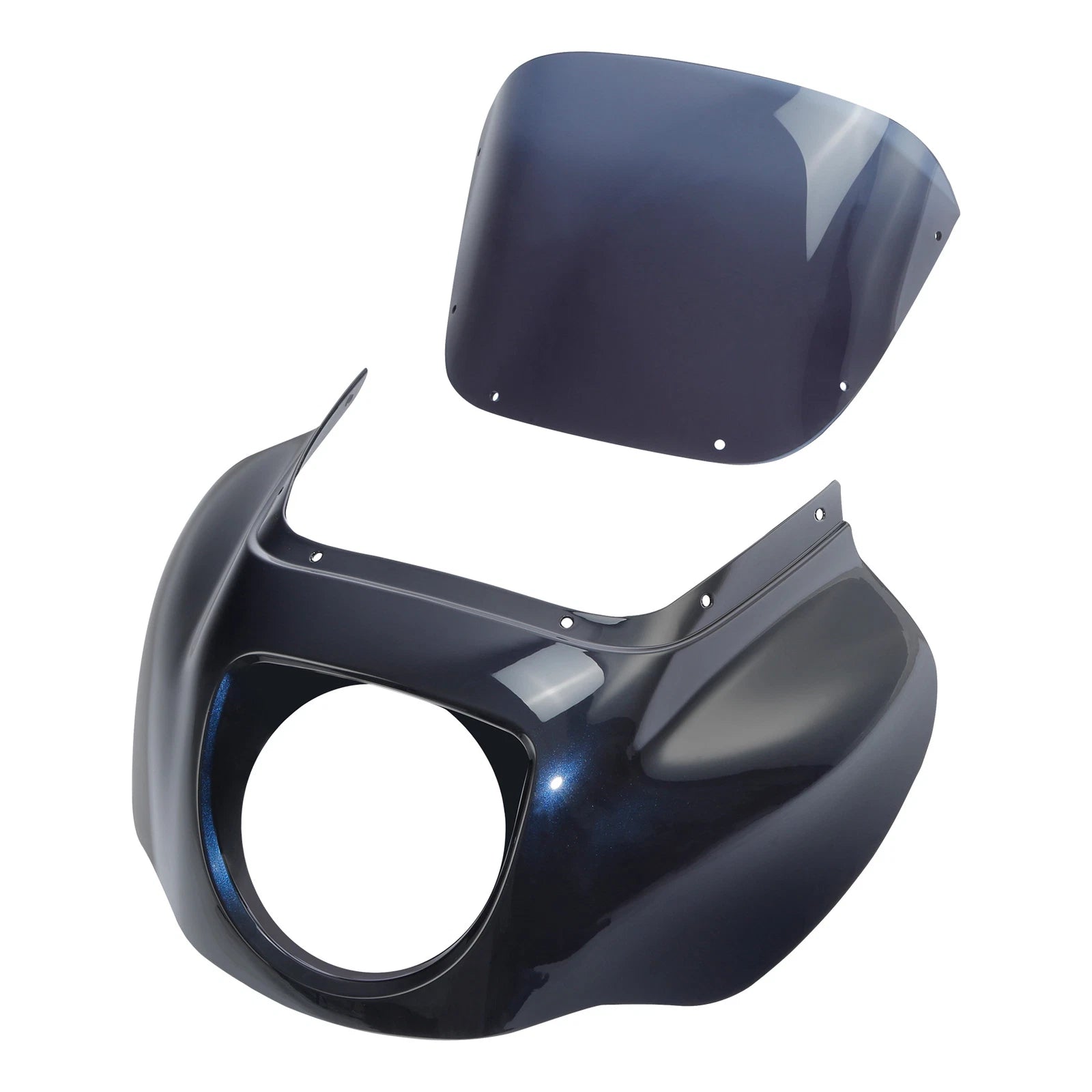 Headlight Fairing Windshield for Harley Softail FXBB FXLR (2018–2023) Midnight Blue