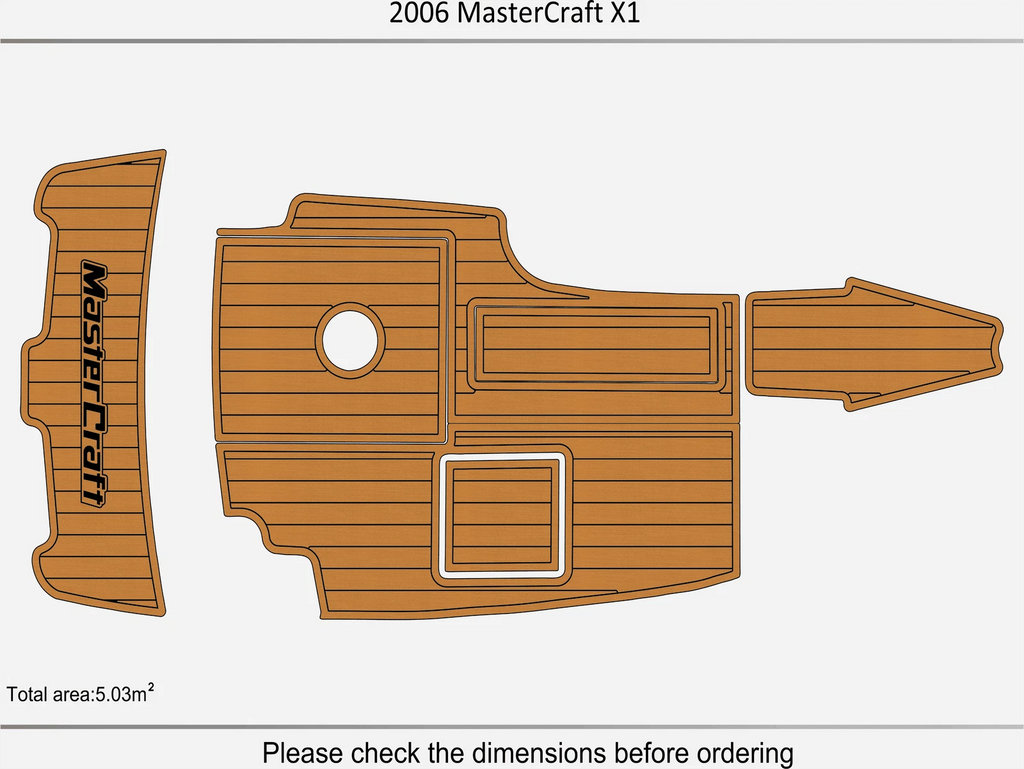 EVA Foam Pads for MasterCraft X1 (2006) Cockpit Swim Platform