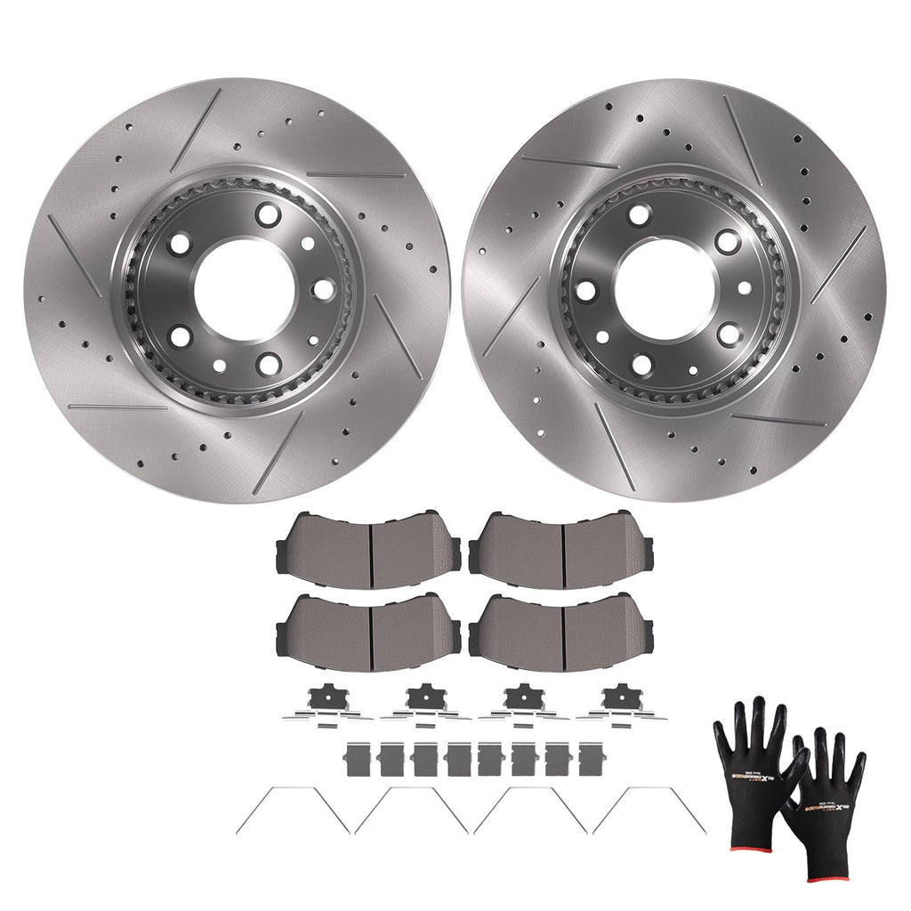 Front Brake Rotors and Pads Kit for Ford Fusion (2006–2012), Mazda 6 (2006–2013) D1164
