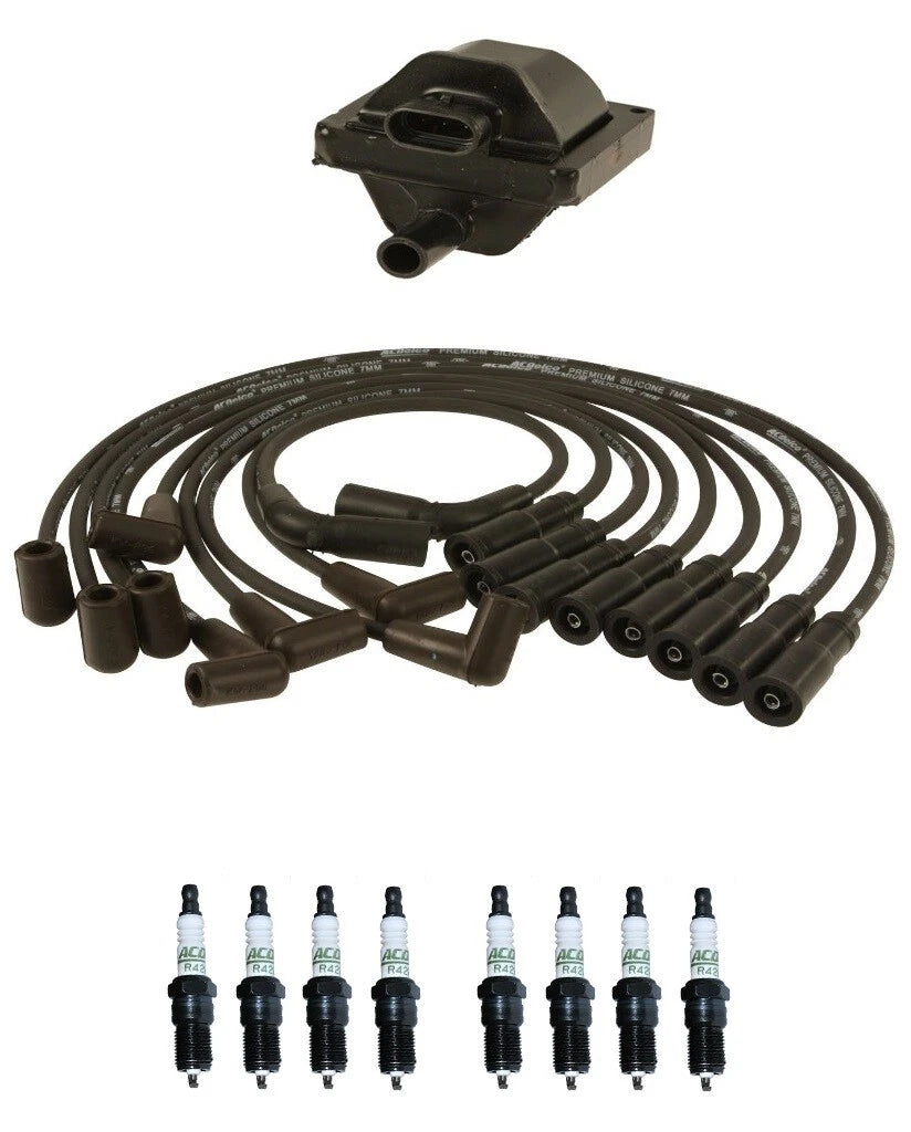 Ignition Wires & Spark Plugs Kit for GMC Chevrolet 5.7L V8 (VIN R)