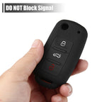 2pcs Silicone Key Fob Cover for Volkswagen Jetta GTI Passat Golf Tiguan (2010–2023)
