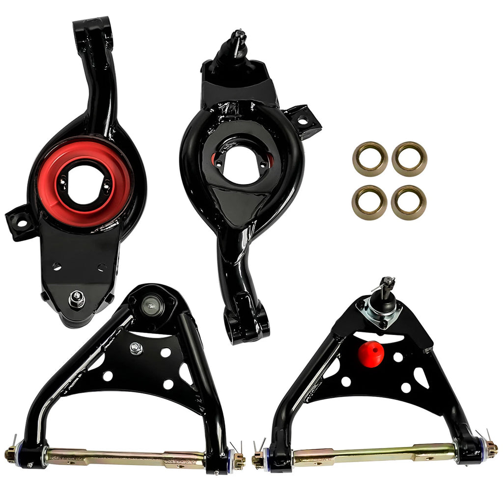 Set of 2 Upper & Lower Control Arms for Chevy Bel Air/Impala (1965–1970)