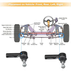 Set of 8 Sway Bar Link Tie Rod Ends No.K9545 for Toyota Corolla 
