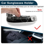 Sunglasses Case for Porsche Cayenne Eyeglasses Holder Storage Box Suede Grey