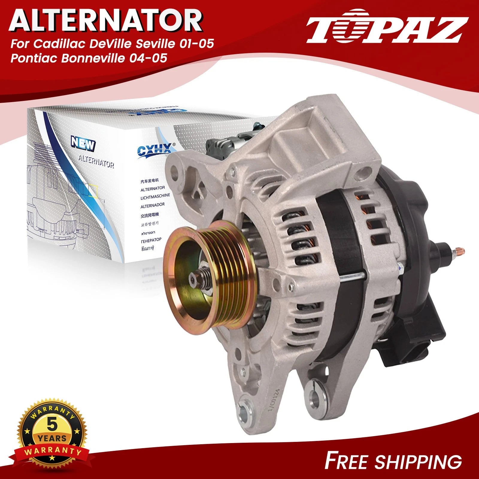 Alternator for Cadillac DeVille Seville 2001–2005 4.6L 140Amp