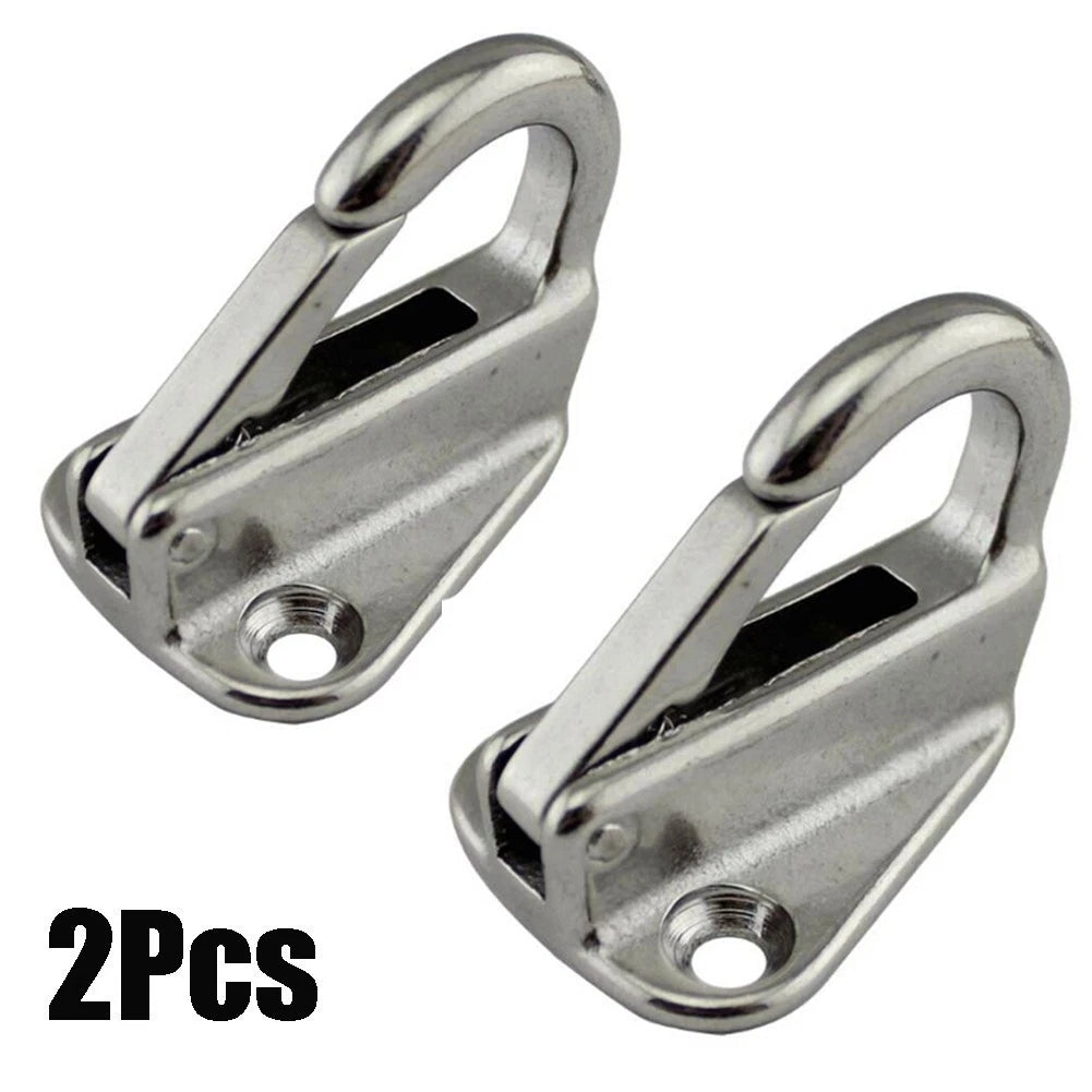 2X 316 Stainless Steel Spring Snap Fending Hook for Marine Hardware