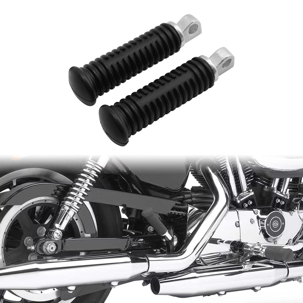 Black Rear Passenger Foot Pegs Footrest for Harley Sportster XL 883 (2004–2013)