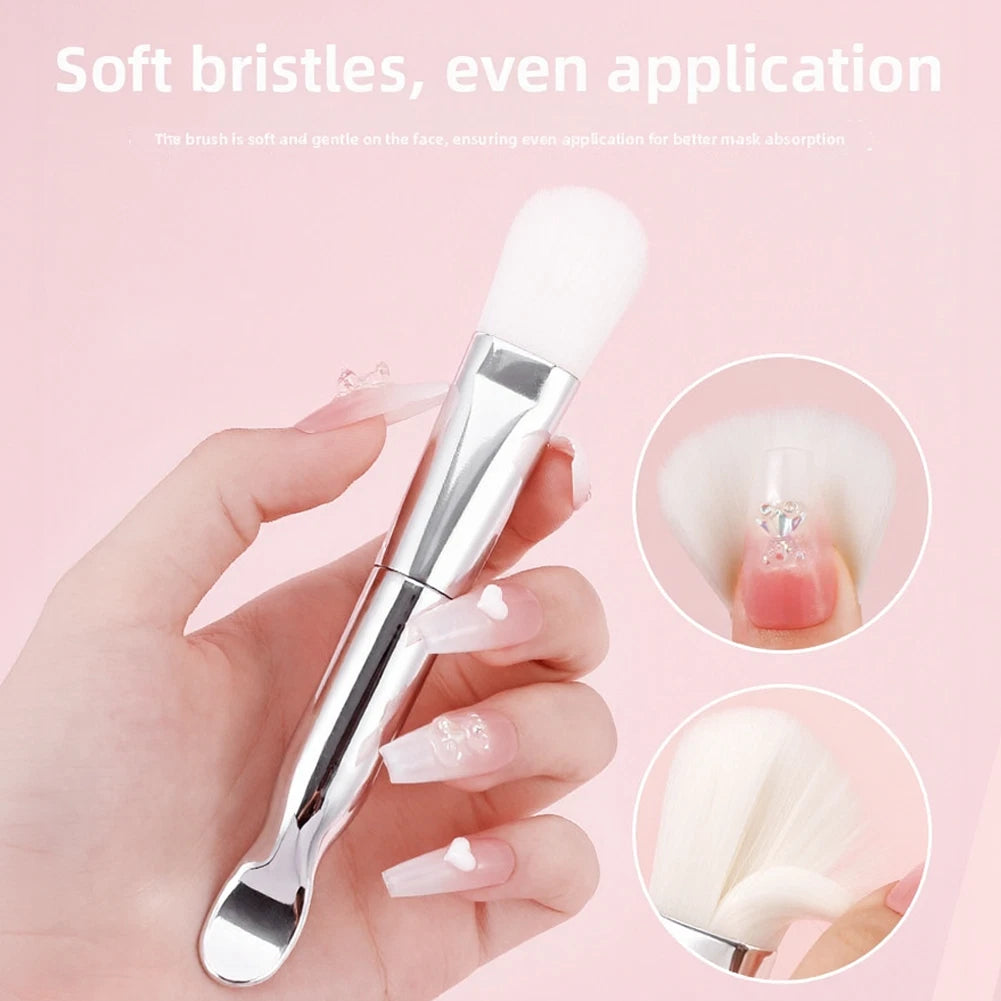 Double-Ended Silicone Brush for Face Exfoliating Pastes (17 x 3 x 3 cm)