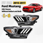 HID/Xenon Headlight Assembly Pair for Ford Mustang (2015–2017)
