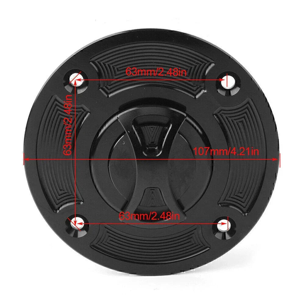 Fuel Gas Tank Cap Cover for Suzuki TL1000S GS500 GSXR600 GSXR750 GSXR1000 (1997-2001)