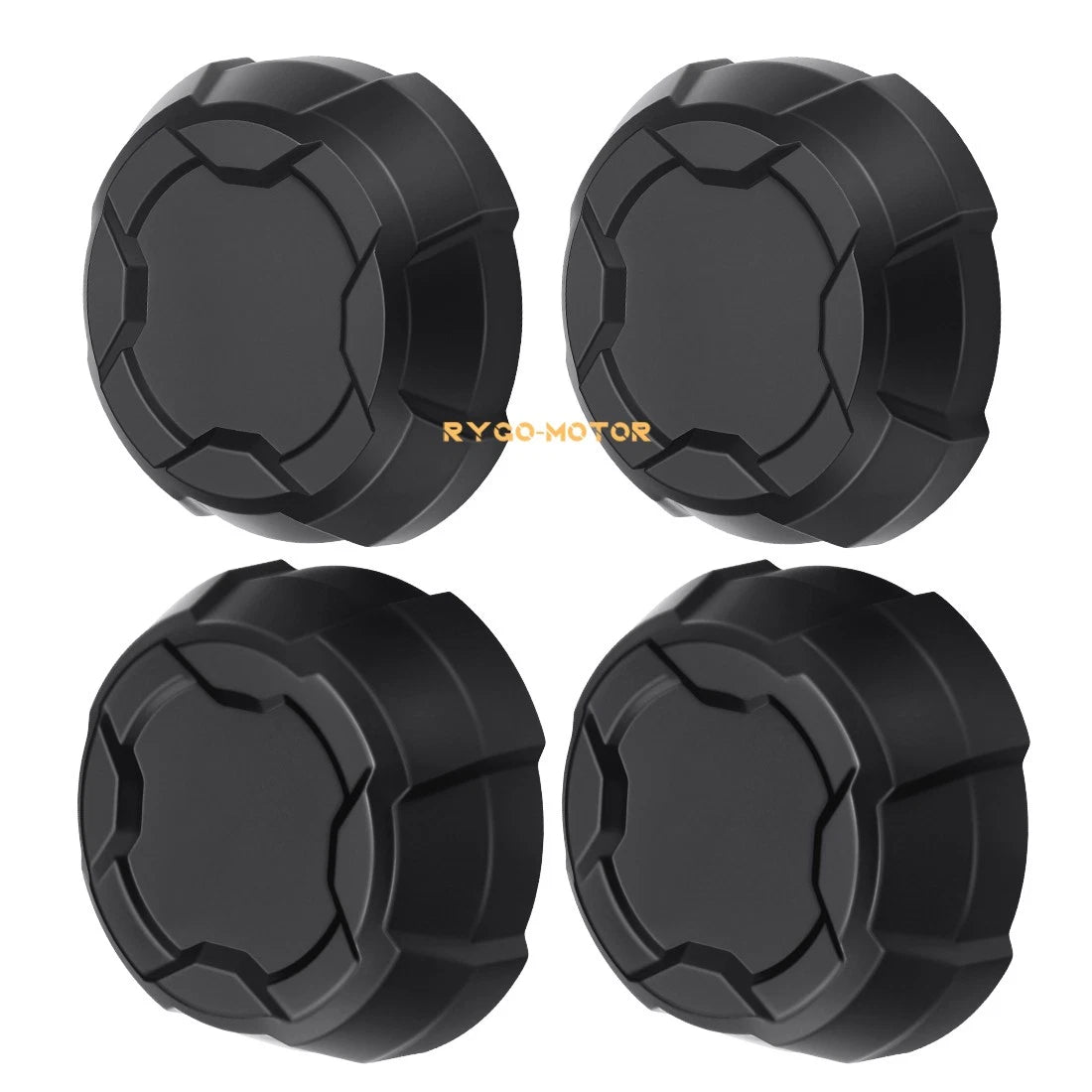 Set of 4 Matte Black Rim Caps for Polaris Ranger SP 570 (2022–2024)