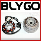 8 Poles Magneto Stator Roller Flywheel for 200cc 250cc Engine PIT Quad ATV