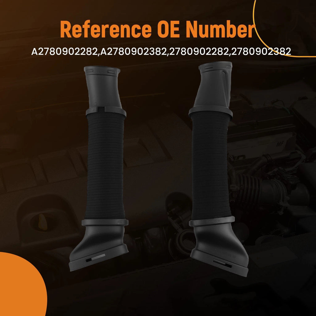 2X Air Intake Duct Tube for Mercedes-Benz SL550 SL63 AMG (2013–2020) A2780902282