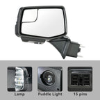 Heated Side Mirror with LED Lamp for Chevy Silverado 1500 (2019–2024)