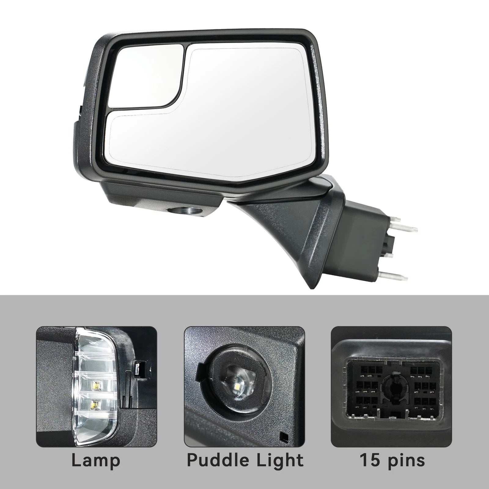 Heated Side Mirror with LED Lamp for Chevy Silverado 1500 (2019–2024)