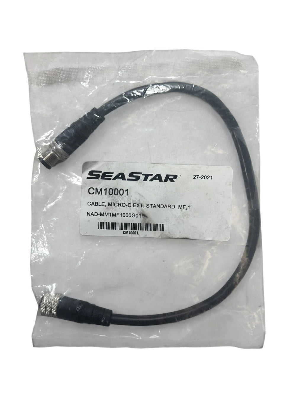 SeaStar CM10001 Marine Micro-C Male to Female Cable 1' for Marine Use