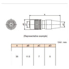 HR10A7P4S Female Connector for Industrial Cameras