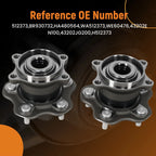 2pc Rear Wheel Bearing Hub for Nissan Juke AWD (2011–2017) Rogue (2008–2020) HA480564
