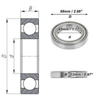 Deep Groove Ball Bearing 6909ZZ for Scooter Skateboard Wheel (P5)