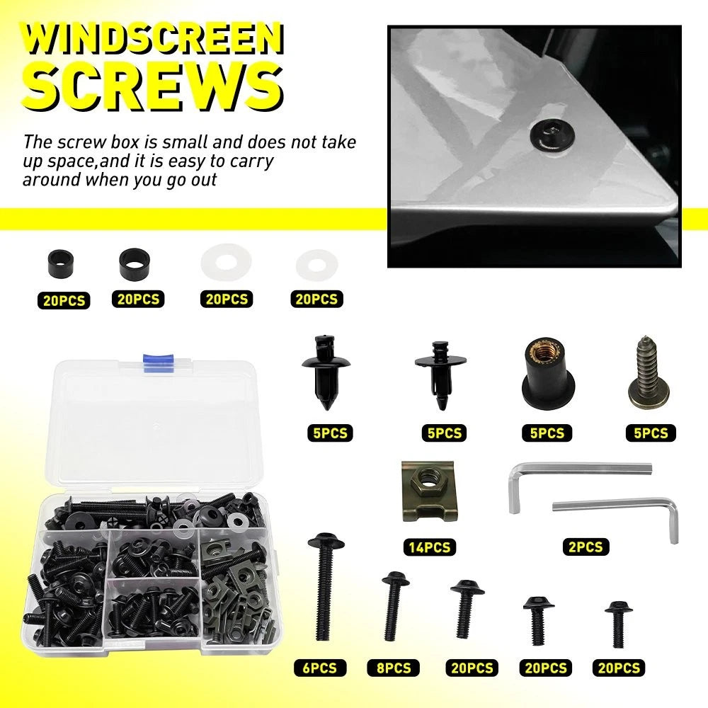 Fairing Bolt Screw Fasteners Kit for Kawasaki Ninja 300/250 EX300 (2013–2017)