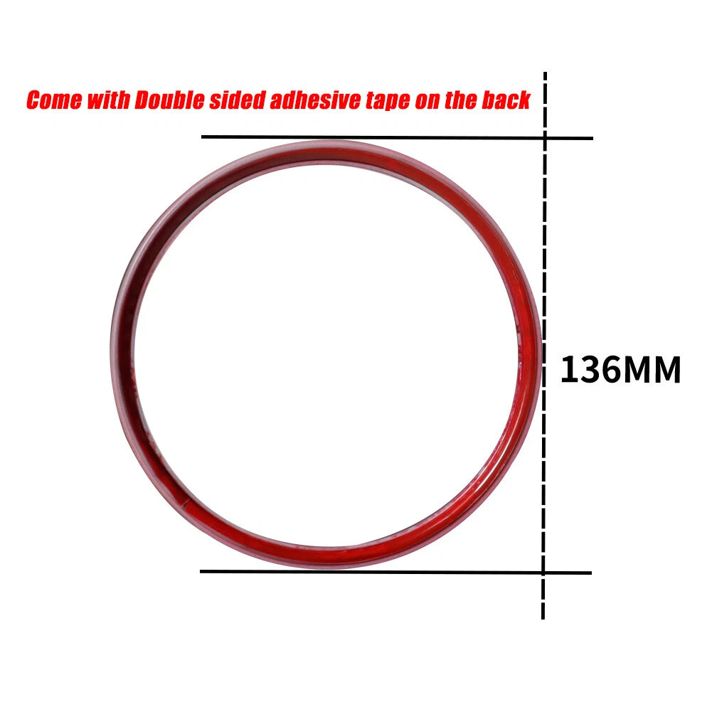 Set of 4 Red Speedometer Cover Rings for Ford Mustang (2015–2020)